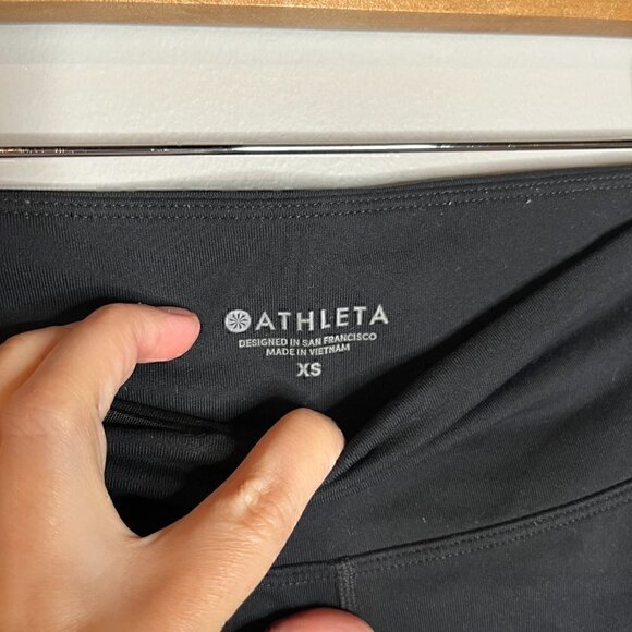 Athleta Track Tux Tight striped black leggings - Picture 4 of 8